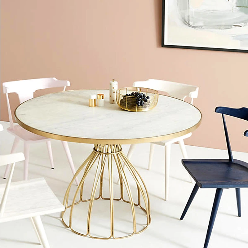 Скандинавский минималистичный современный золотистый Железный Мраморный