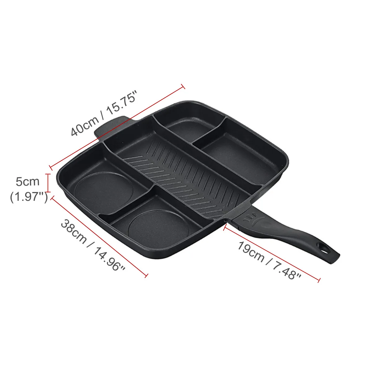 5 в 1 многофункциональная антипригарная сковорода гриль кухонная индукционные