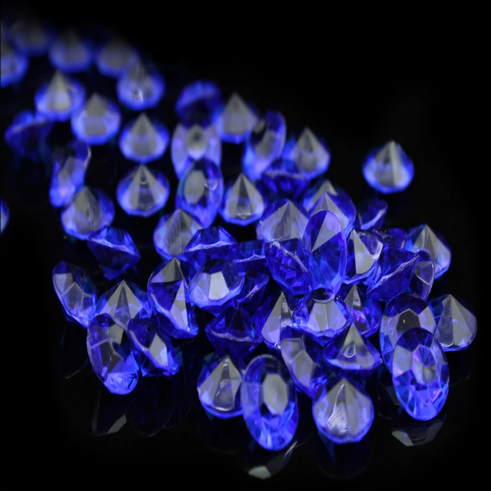 1000 шт 10 мм 4ct украшения для свадебной вечеринки темно-фиолетовые алмазные конфетти, Разбрасыватели конфетти для стола, акриловые кристаллы