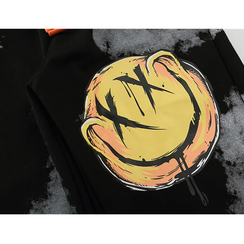 

Men Hip Hop Smiley Tie dye Print Sports Sweatpants Trousers Harajuku Harem Pants Streetwear Casual Baggy Fashion Joggers