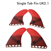 single tabs uk2 1 fins quad fins honeycomb fiberglass surfboard fin 4 in per set red color