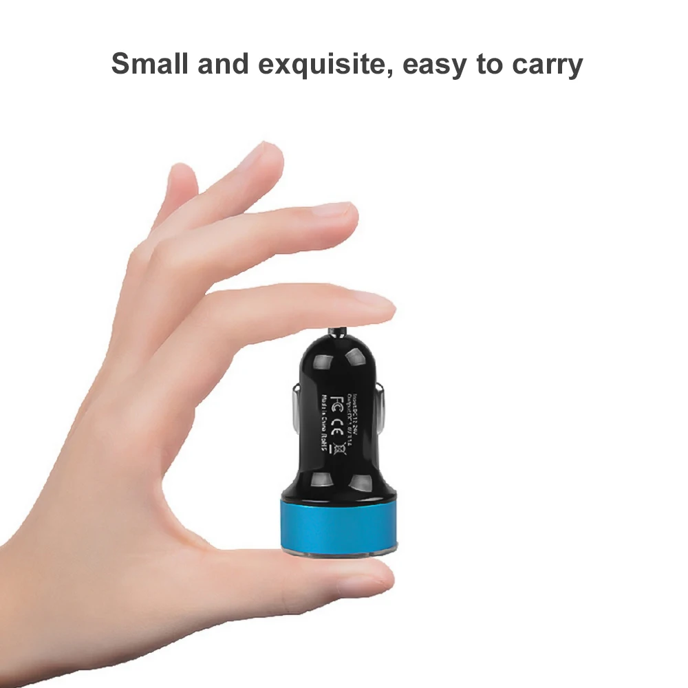 

Car Cigarette Lighter Power Adapter Socket Splitter for 12-24V Cars 3.1A Dual USB Phone Charger LED Display Voltmeter