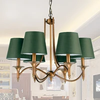 retro green shade barcoffee househome light decor simple country bronze chandeliers indoor pendant lamp wedding room lighting