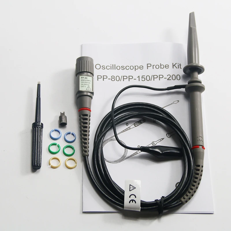 Hantek PP 80/PP 150/PP 250 цифровой щупов осциллографа 60 МГц 100 200 осциллограф клип зонда