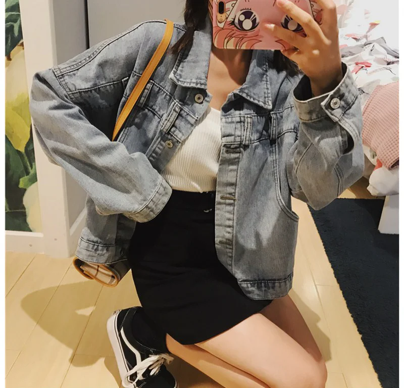 Cheap wholesale 2019 new Spring Summer Autumn Hot selling women's fashion netred casual Denim Jacket BP8802 images - 6