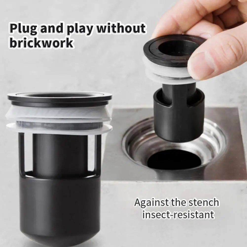 

Kitchen Toilet Floor Drain Silicone Sewer Core Deodorant Waste Strainer Cover