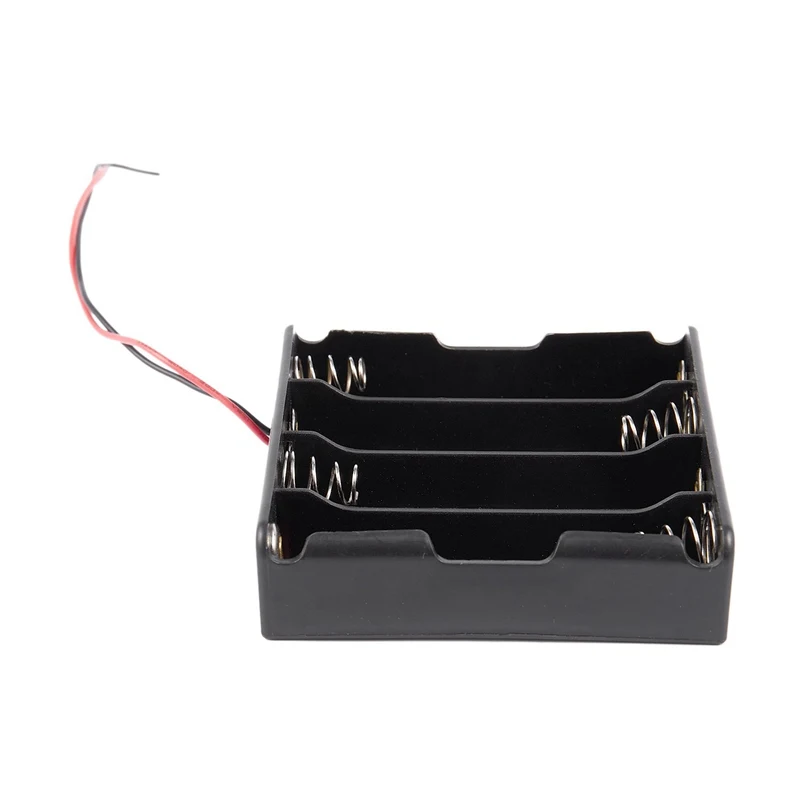 

Black 4 x 3.7V 18650 Pointed Tip Batteries Battery Holder Case w Wire Leads