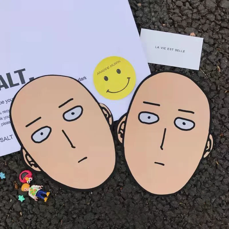 

Japanese Anime One Punch Mouse Pad Personality Cute Bald Expression Table Mat Game Mouse Pad Non-slip Soft Office Home Portable