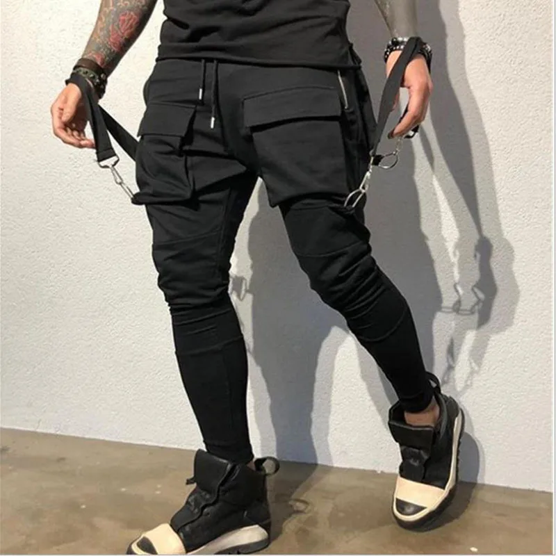 

2018 Autumn New Mens Cotton Sweatpants Fitness Workout Solid Trousers Male Casual Fashion Pencil Pants Joggers Sportswear