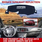 Автомобильный Стайлинг, замшевый коврик для приборной панели, пользовательский чехол, коврик для приборной панели, коврик для Peugeot 308 T9 2014-19 308 308sw 308GTI SW GTI