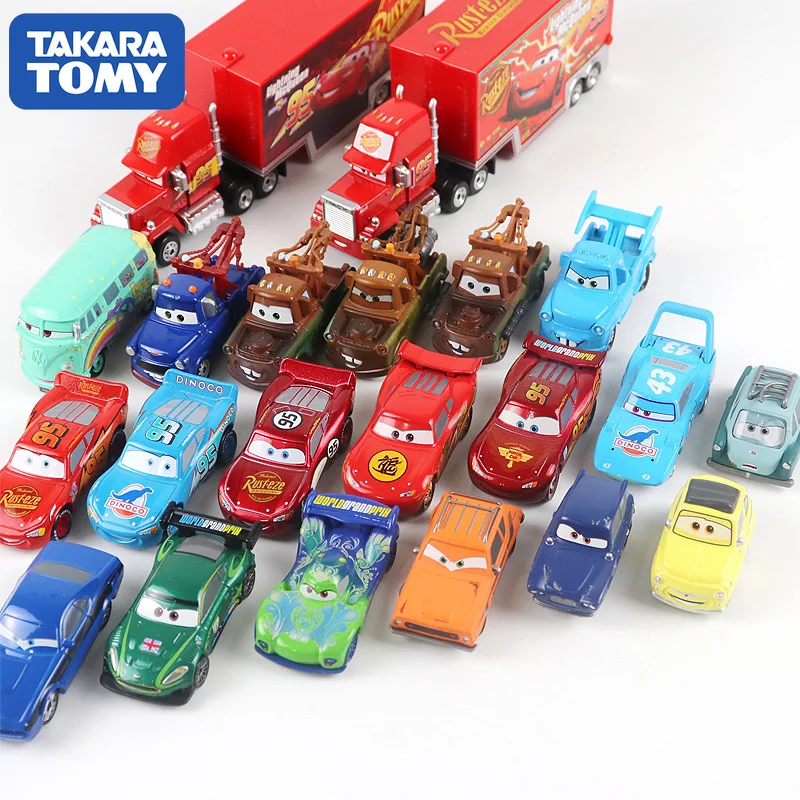 

Takara Tomy Tomica Series Alloy Car Cars General Mobilization Lightning McQueen McQueen Die Car King Desktop Decorations Gift