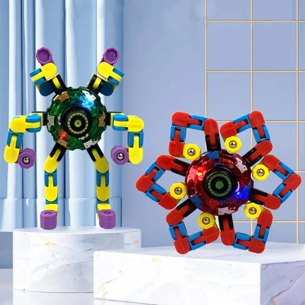 Deformed Robot Decompression Toy Finger Spin Top For Stress Relief Innovative Transformable Spinner Sensory | Игрушки и хобби