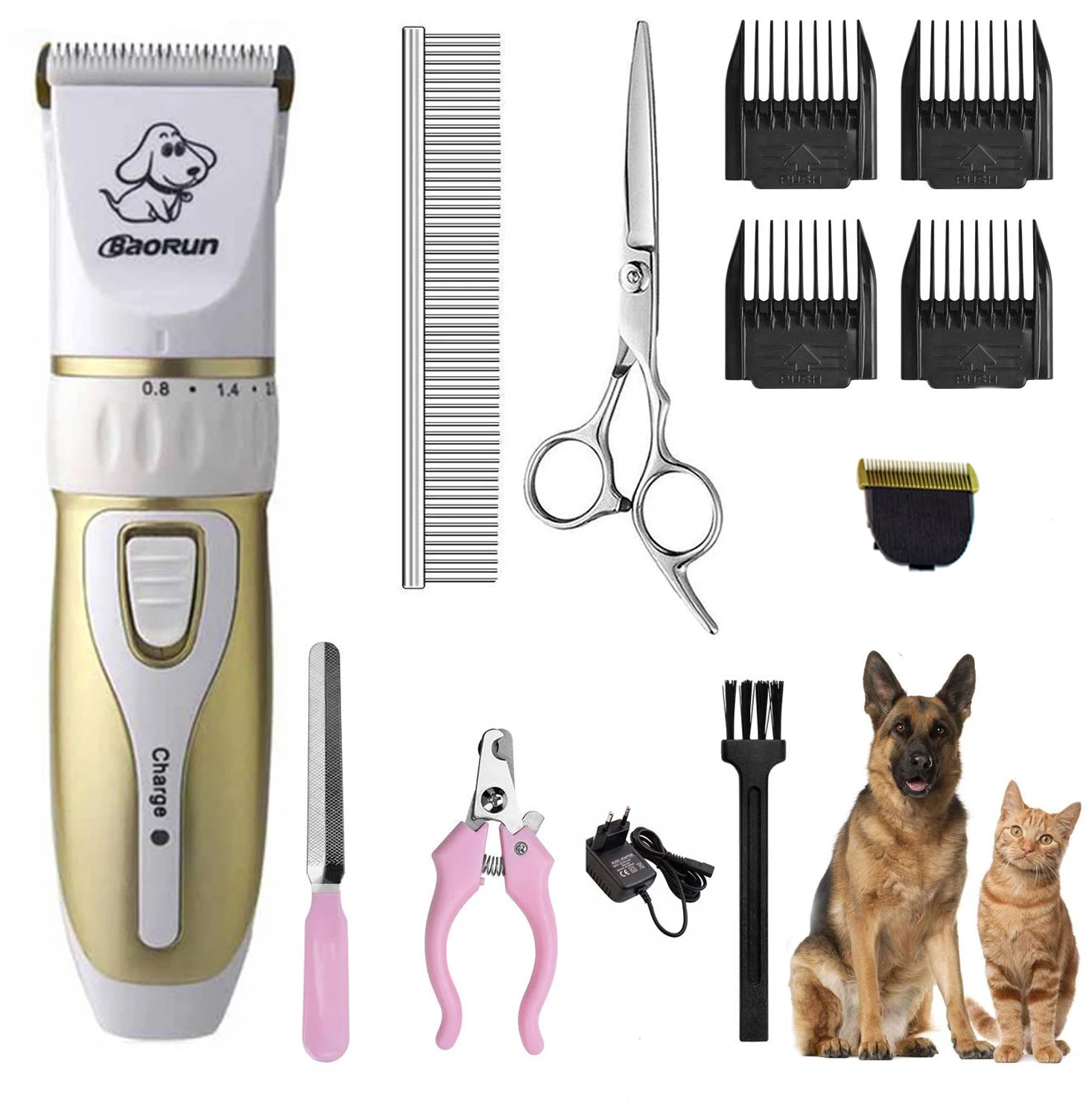 P3 full kit 3 Профессиональные машинки для стрижки собак, триммер для стрижки волос, машинка для стрижки кошек, бритвенный набор, электрическая машинка для стрижки домашних животных - Цвет: P3 full kit 3