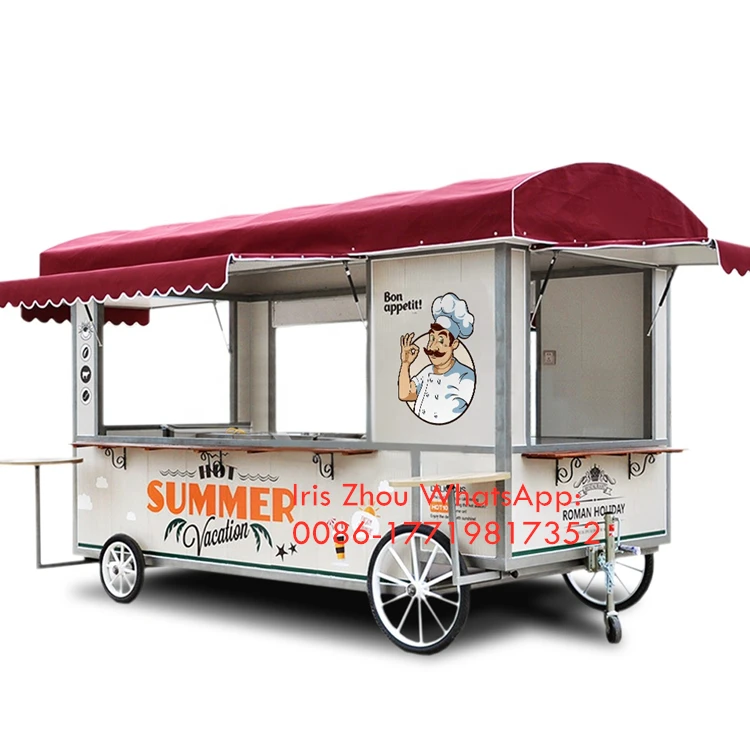 Новая уличная тележка для продажи еды/Винтажный фургон еды/мобильный трейлер еды