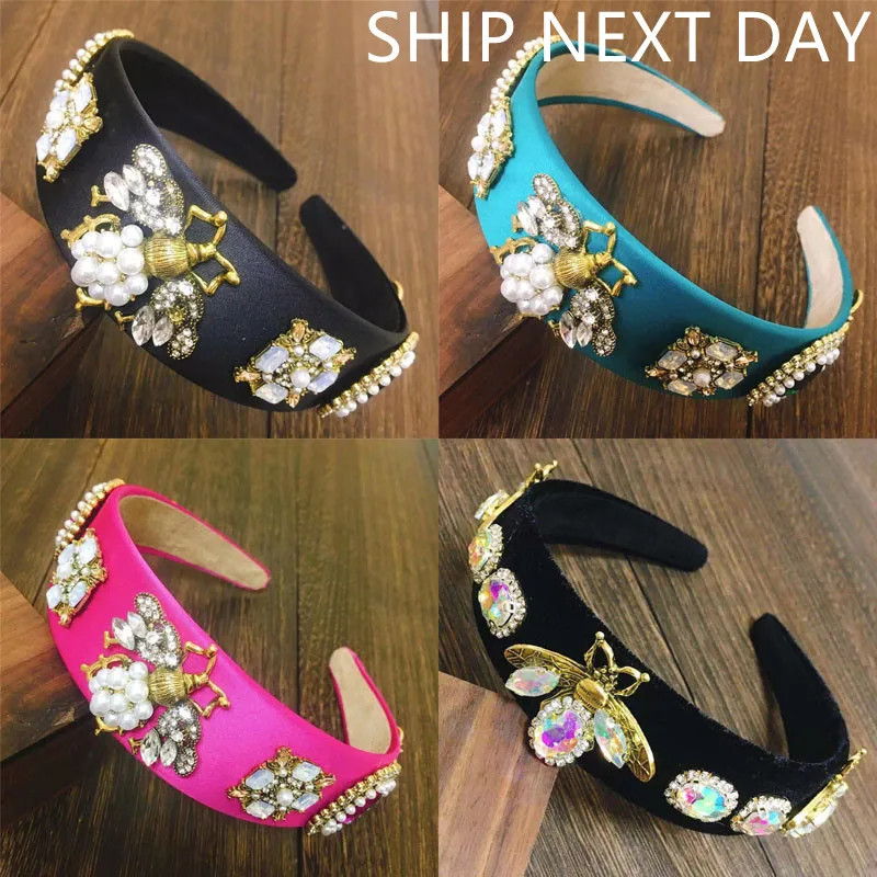 Повязка для волос в стиле барокко Женская обруч Со стразы с кристаллами