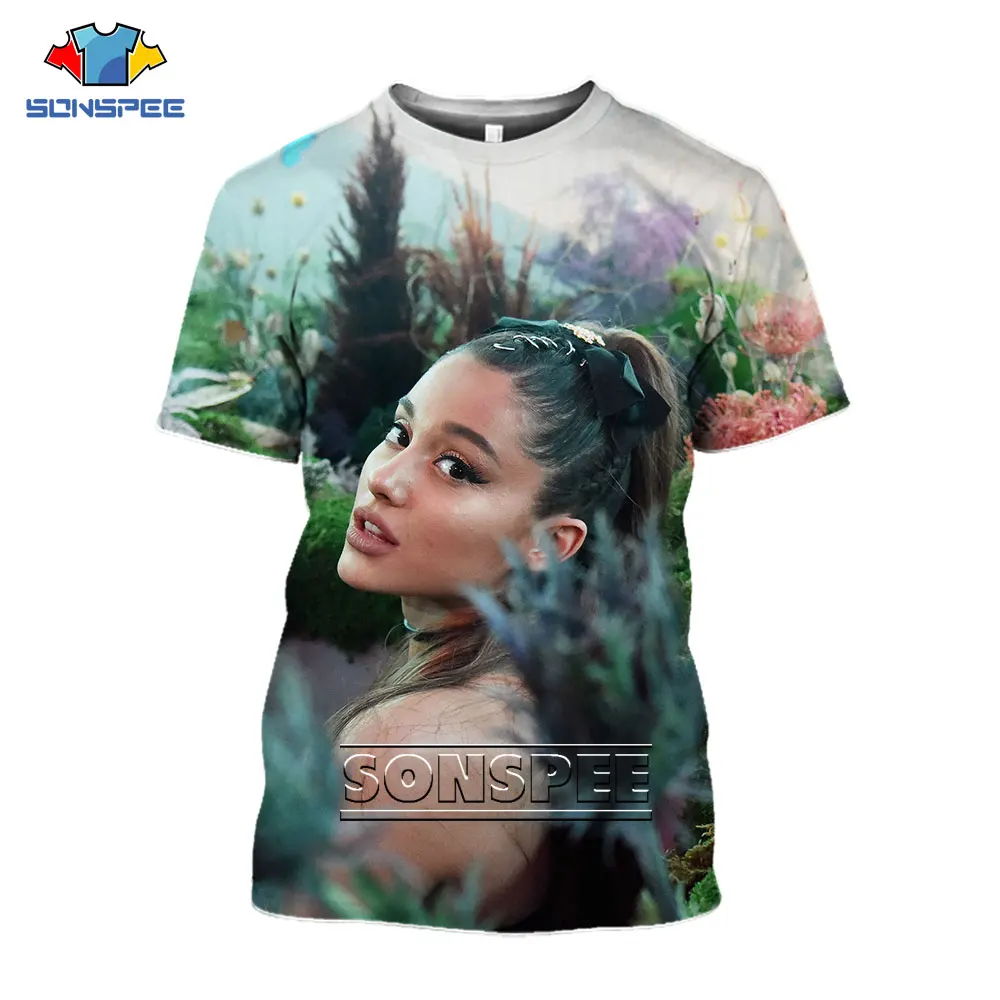 

SONSPEE 2021 New Ariana Grande T Shirt Fashion 3D Print Women Men T-Shirt Hip Hop Casual Fashion Comfortable Unisex Oversized