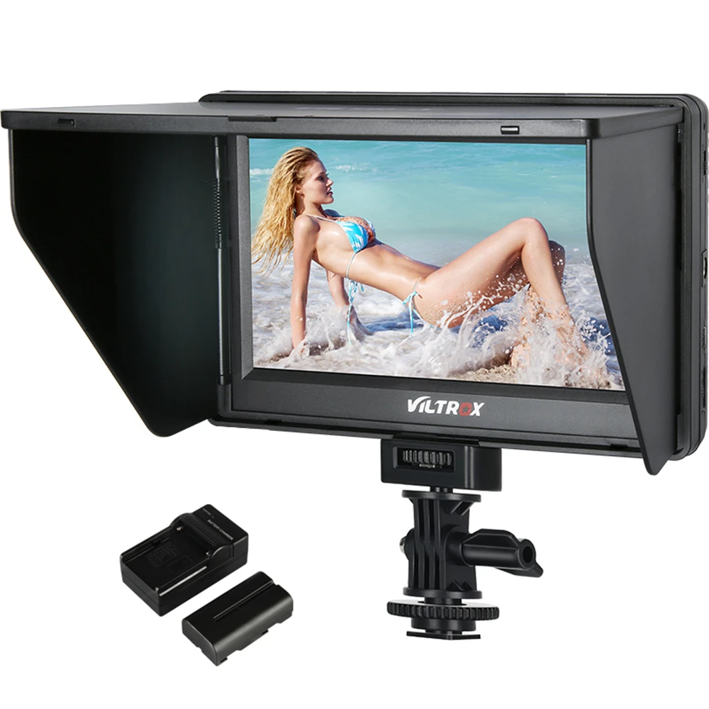Viltrox 7 ''DC-70 II клип на HD lcd HDMI AV вход камера видео монитор дисплей и батарея и зарядное устройство для Canon Nikon DSLR BMPCC
