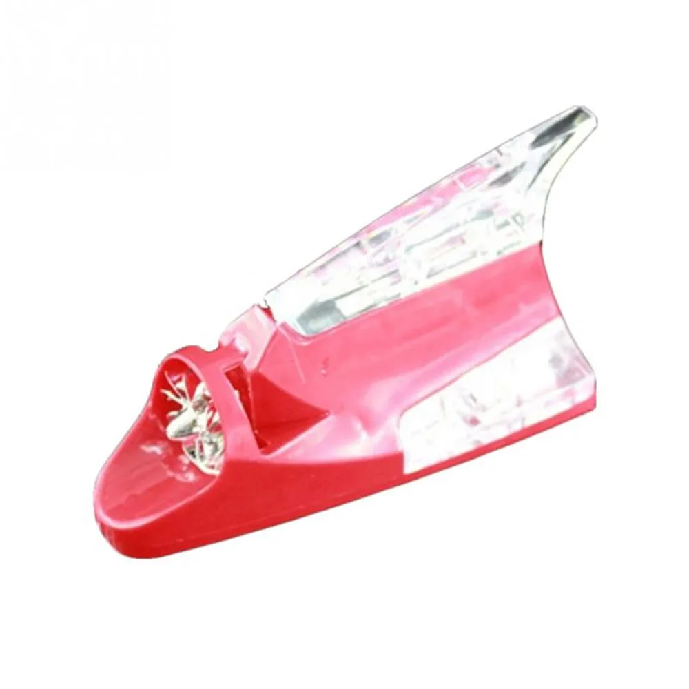 

Car Truck Wind Powered LED Light Roof Antenna Shark Fin Safe Warning Flash Lamp