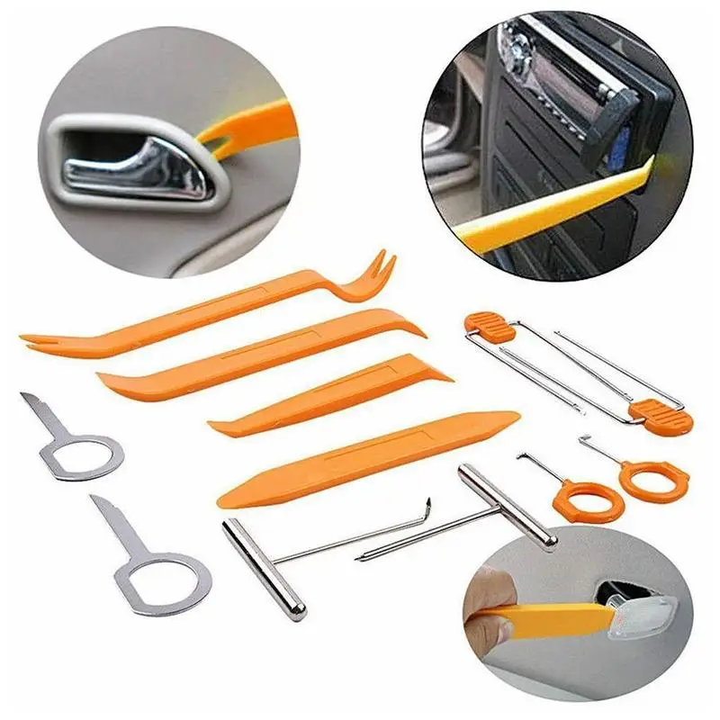 

12pcs/set Car Radio Door Clip Panel Trim Dash Audio Kit Car Set Removal Panel Vehicle Tool Player Trim Removal Audio DVD