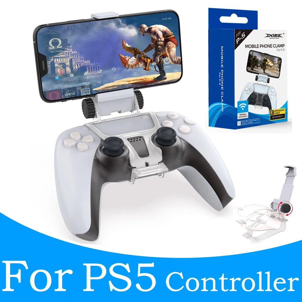 ps5 accessories smart phone clip clamp stand bracket for sony playstation 5 dualshock 5 controller holder joystick ps5 mount free global shipping