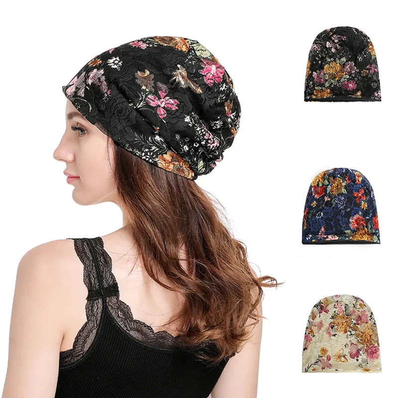 Женские кружевные шапки с большими цветами головной убор весенне-летний модные