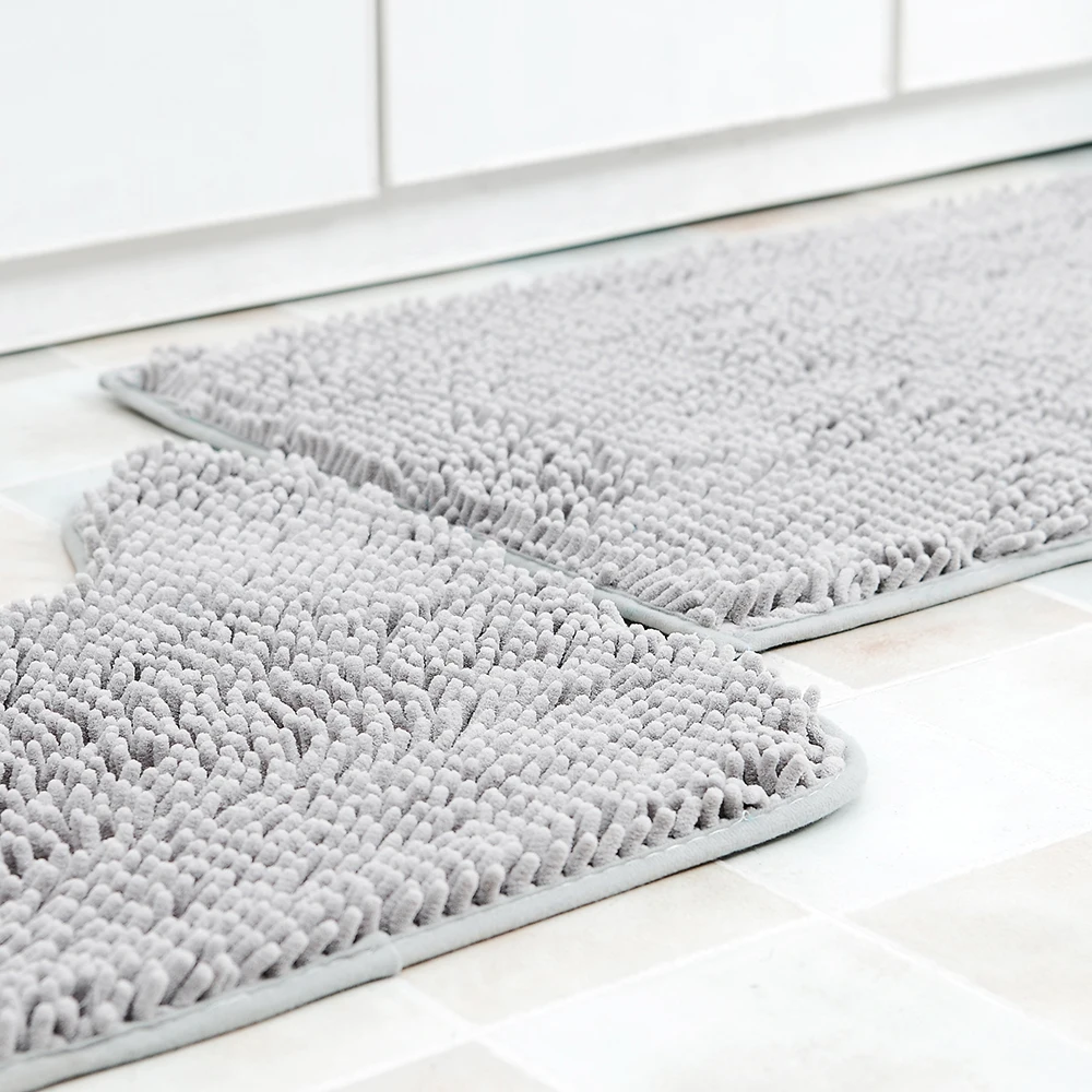 3 шт./компл. Противоскользящий коврик для унитаза из микрофибры плюшевый ванной