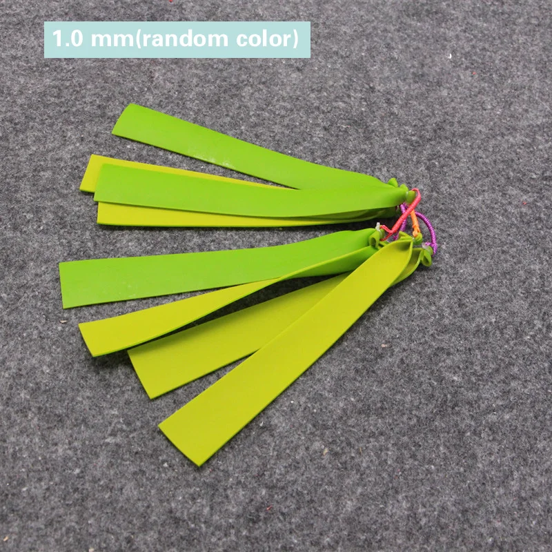 

6pcs Fishing Flat Rubber Band 0.8/1 mm High Elasticity Slingshot Hunting Powerful Random Color