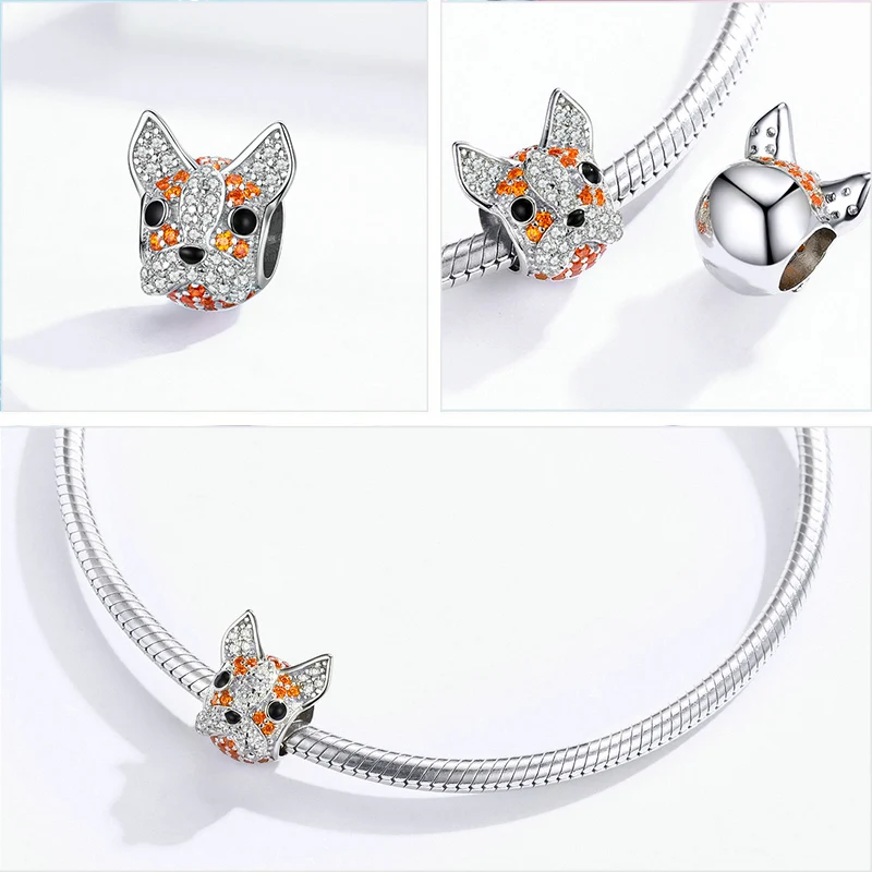 925 Sterling Silver Animal Charms: Ladybug, Cat, Bulldog, Turtle, Elephant, Bee, and Tortoise - Perfect for DIY Bracelet and Jewelry Making with Beads image 5