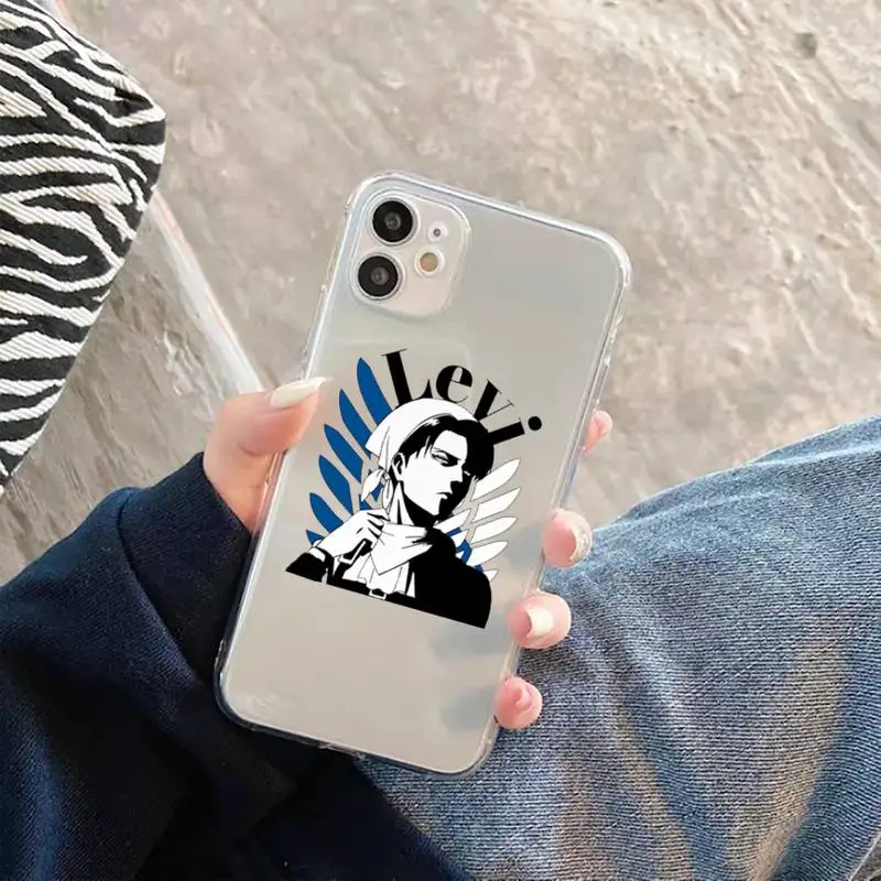 

Anime attack on Titan Character manga Phone Case Transparent for iPhone 11 12 mini pro XS MAX 8 7 6 6S Plus X 5S SE 2020 XR