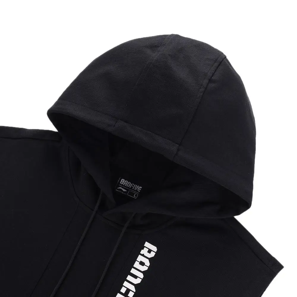 Мужской баскетбольный жилет Li-Ning Свободный с капюшоном и подкладкой из 77% хлопка