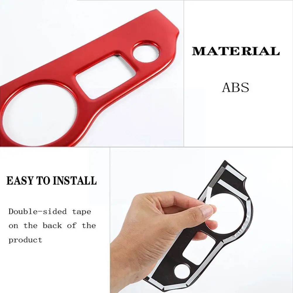 

ABS Car Headlight Switch Button Decor Covers Stickers 2015+ Accessories for Dodge Challenger H7C7