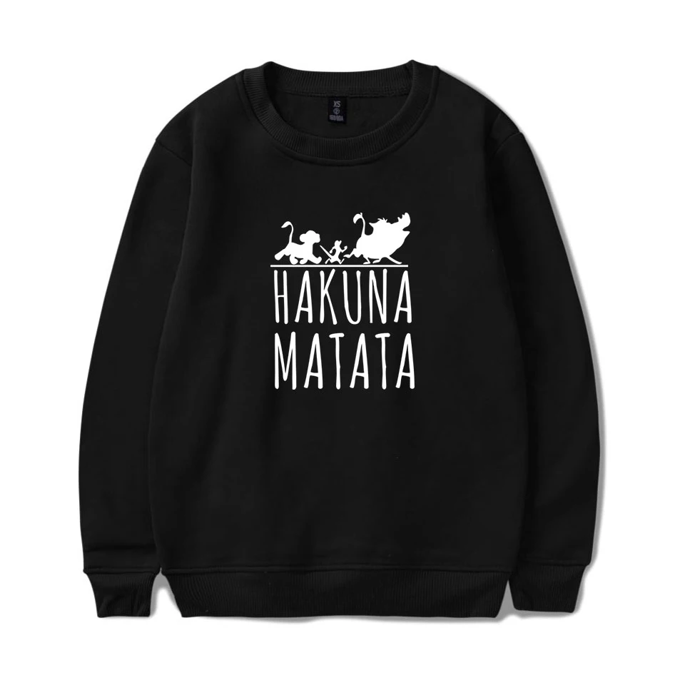 

Print The Lion King Simba Hakuna Matata pullovers Men Women Long Sleeve o-neck Sweatshirt Autumn Winter Tracksuit Tops