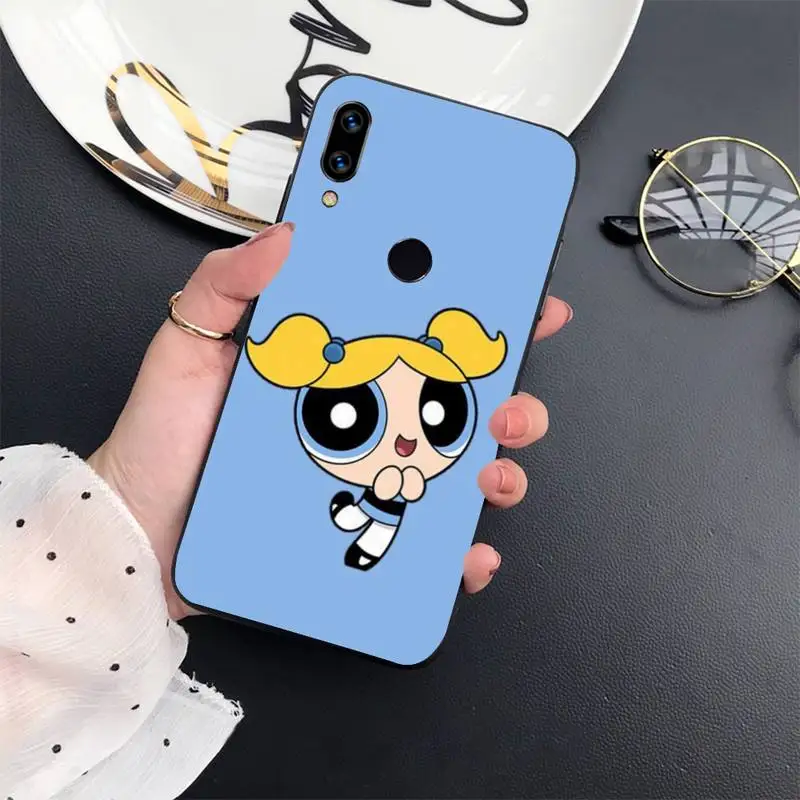 

Lovely CUTE-Puff Girls Power Phone Case for Xiaomi Redmi note Huawei honor Mate P 6 7 8 9 10 20 30 40 t se Pro a Lite cover