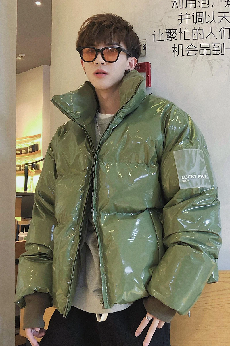

Winter Jackets Stand Collar Of The Loose Short Coat Couples Wear Cotton Clothes Bright Color Parka Cotton Jacket Men Bread Coat