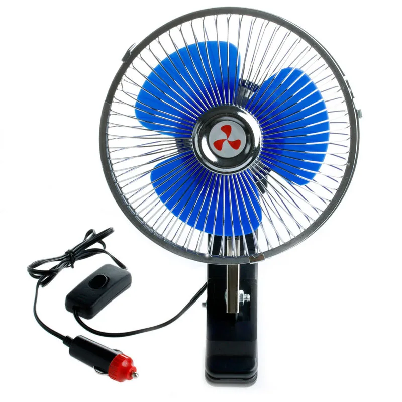 

12V Fan Oscillating With Suction Cup Car Fan Caravan Cars Dashboard Vehicle