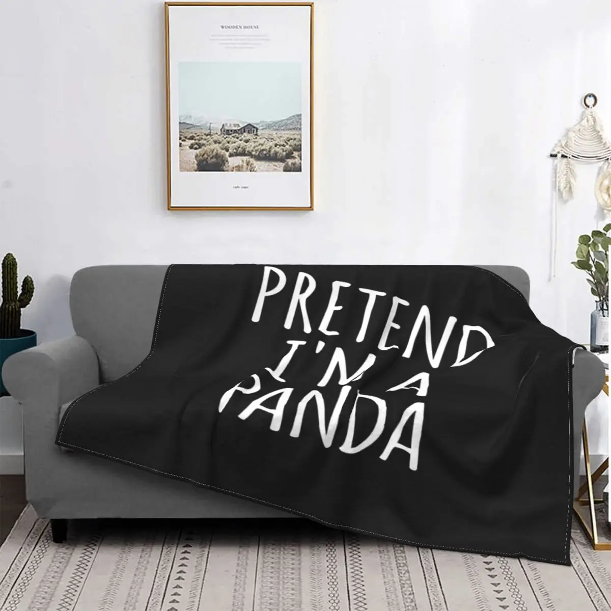 

Manta de fiesta de Хэллоуин с имитацией панды, colcha de cama a cuadros, Edredon mullido a cuadros, manta de пикник, colch