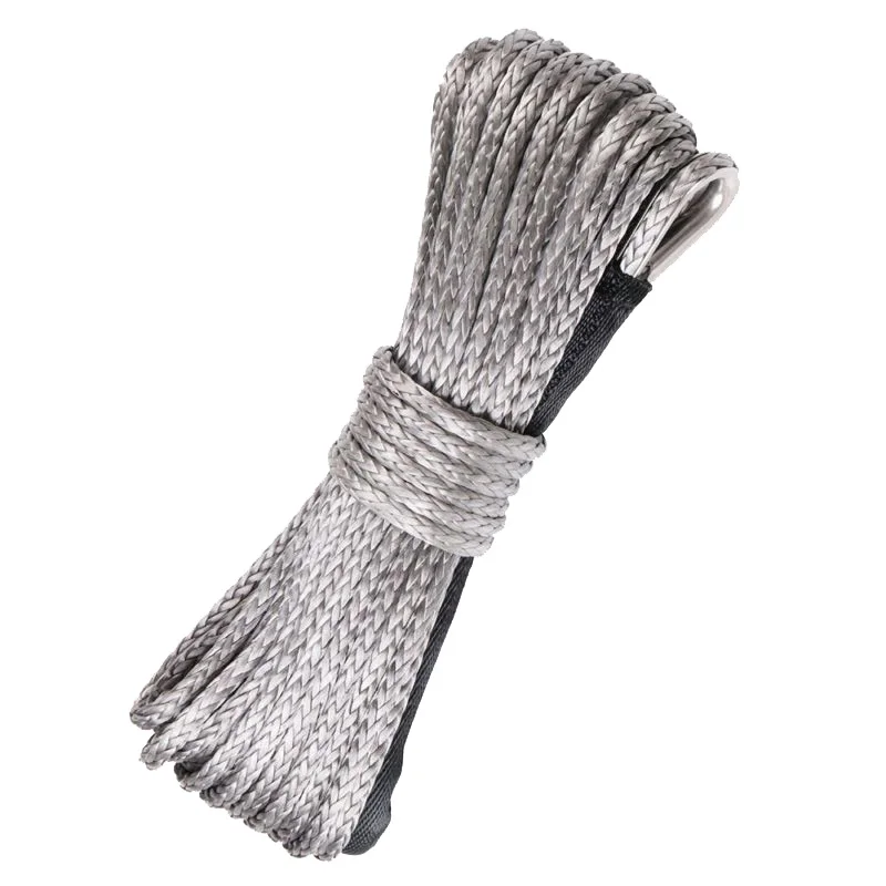 

Gray Winch Rope 6mmx15m Heavy duty Line Cable For SUV ATV Off-road Lightweight Motorcycles