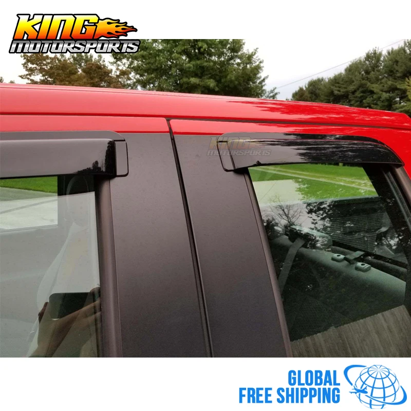 

Fit For 04-14 Ford F150 Supercab Extended Cab Acrylic Window Visors 4Pc Set Global Free Shipping