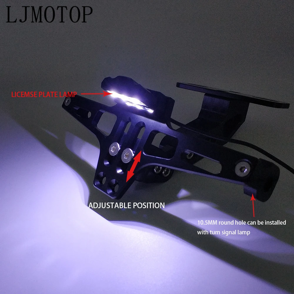 Крепление заднего номерного знака мотоцикла CNC с держателем LED для Yamaha FZR400 XJ6 DIVERSION