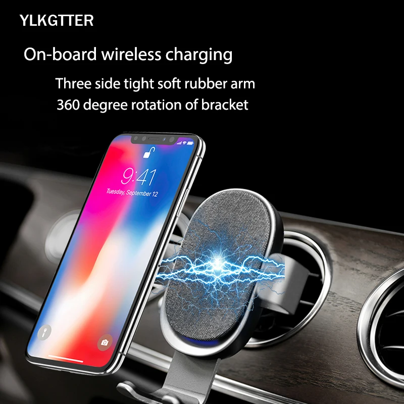 Автомобильный держатель для телефона YLKGTTER с автоматическим зажимом iPhone Huawei Xiaomi