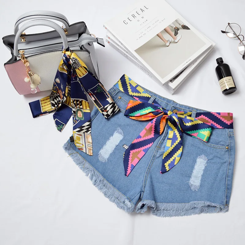 

Long Narrow Small Silk Scarf Scarves Women Korea Wild Spring and Summer Fashion Streamers Belts Headscarves Neck Tie Bag Ribbon