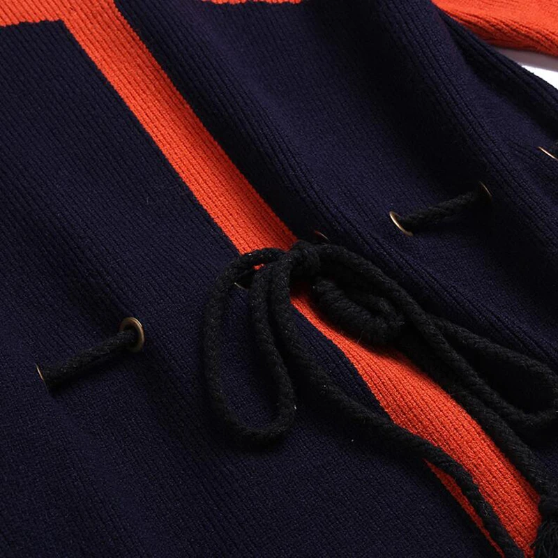 

High-Neck Knitted Dress Women Over The Knee Autumn Winter New Large Size Loose Mid-Long Long-Sleeved Bottoming Sweater Dress