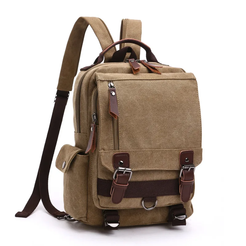 

Холщовый рюкзак для женщин и мужчин, многофункциональная сумка для ноутбука на ремне, Женский дорожный ранец, школьные ранцы, уличный рюкза...