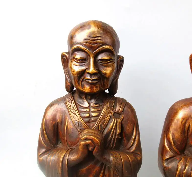810 Чистая медь Ананда цзяе зунзи бронзовая статуя моджи Кайе Сакьямуни ученик |
