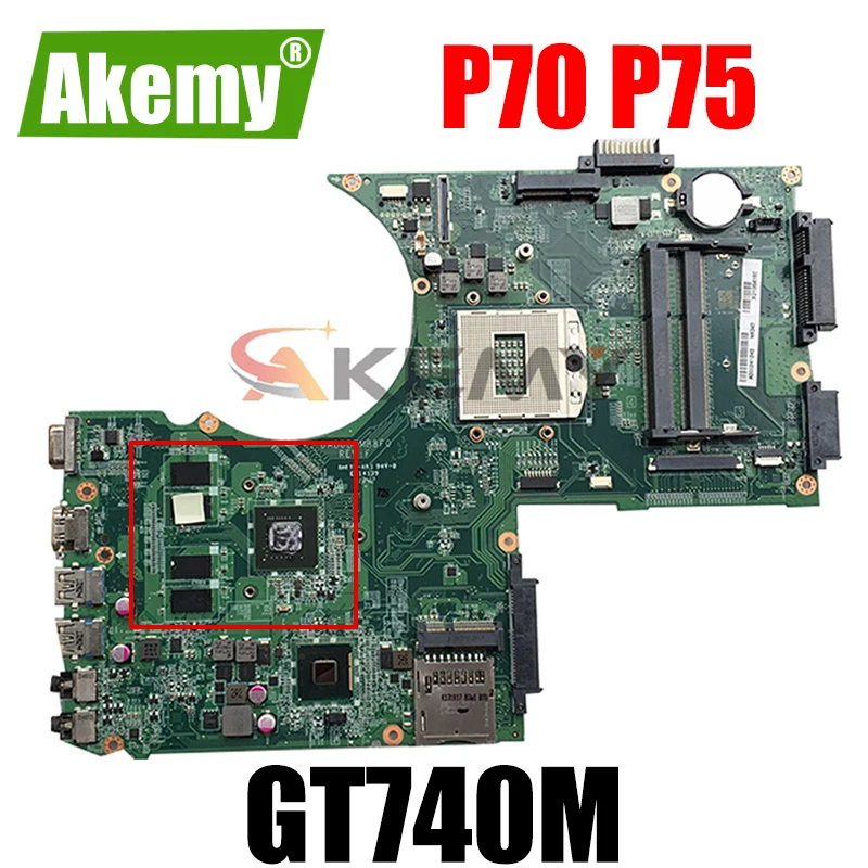 

AKEMY DABDBDMB8F0 A000255450 Laptop Motherboard For Toshiba Satellite P70 P75 HM86 DDR3L GT740M Main board Full works