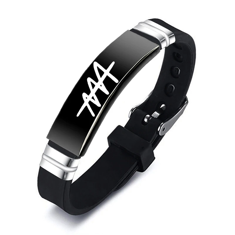 Браслет мужской из нержавеющей стали с силиконовым ремешком | Украшения и