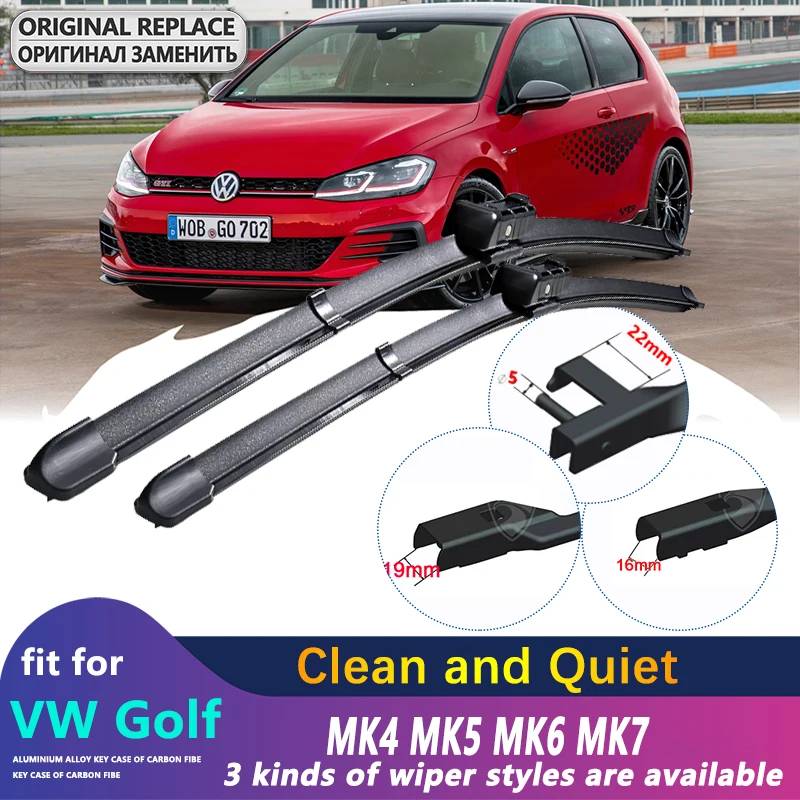 

Front Wiper Blades For Volkswagen VW Golf 4 5 6 7 Sportsvan 1J 1K 5K 5G 1997~2019 Car Windscreen Wipers Golf4 Golf5 Golf6 Golf7