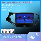 Автомагнитола 2 DIN на Android 10 для Lada VESTA 2015-2019, автомобильное радио, мультимедийный видеоплеер, навигатор GPS, 360 седан, без DVD