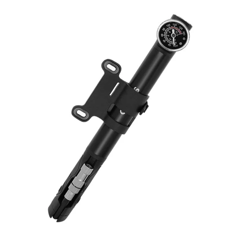

Bike Pump Portable, Ball Pump Inflator Bicycle Floor Pump Easiest use with Both Presta and Schrader Bicycle Pump