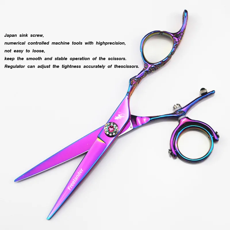 6&quot swivel scissors fly hairdressing barber shears 720 degrees Rotary handle thumb flying rotary | Красота и здоровье